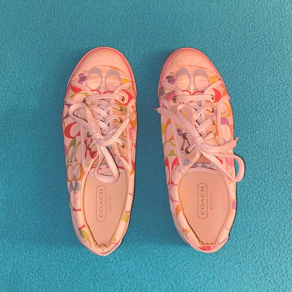 Coach Barrett Sneakers Multi Colored Size 9.5 - Picture 1 of 10
